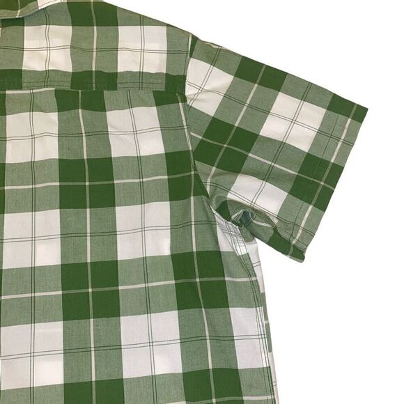 Columbia Sportswear Green and White Plaid Button Down Casual Shirt Size XL‎ - Picture 10 of 14